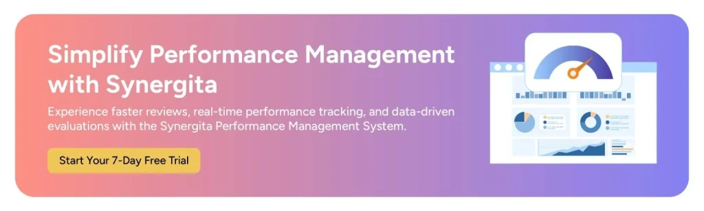 CTA image inviting users to try Synergita Performance Management software for free for seven days