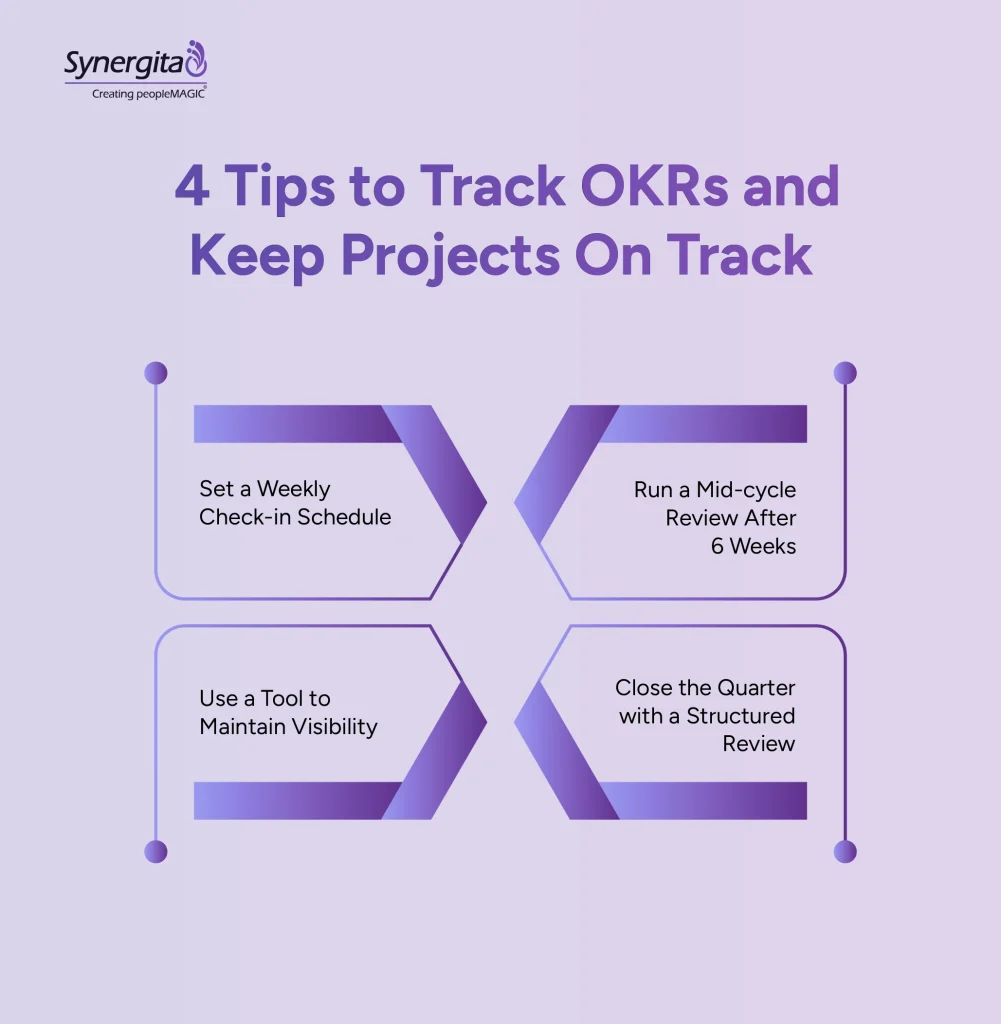 Tips on how to track OKRs and keep projects on track